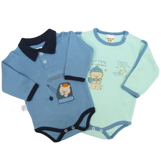 Body-Bebe-Masculino-Manga-Longa-Azul-Jeans-Verde-Claro-PP-8786ba