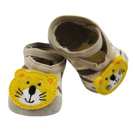 Meia-Bebe-Unissex-Tigrinho-Caqui-W-170.027da