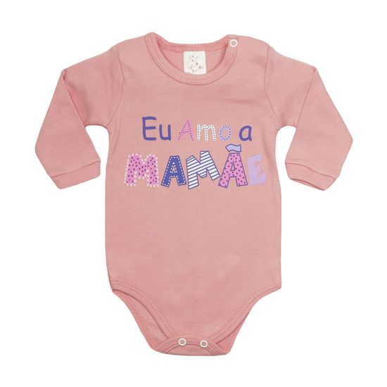 2579-Body-Bebe-Feminino-ML-Mamae-Salmao-A 2579-Body-Bebe-Feminino-ML-Mamae-Salmao-A