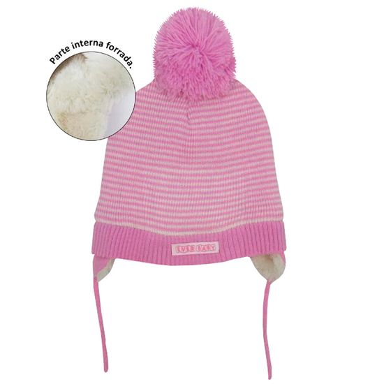 Touca-Feminina-Rosa-Listrada-com-Forro-de-Pelucia-E-8058a Touca-Feminina-Rosa-Listrada-com-Forro-de-Pelucia-E-8058a